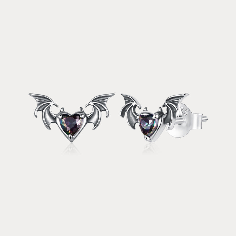Wiaugem Bat Earrings | Gothic Halloween Jewelry for Love &amp; Mystery