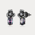 Wiaugem Halloween Earrings | Black Rose &amp; Gothic Earrings for Love, Mystery &amp; Transformation