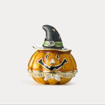 Wiaugem Halloween Pumpkin Trinket Box | Witch Hat Keepsake Box for Luck &amp; Protection