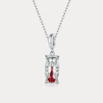 Wiaugem Gothic Hourglass Necklace | Halloween Jewelry for Time &amp; Transformation