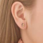 Wiaugem Gemstone Skull Earrings | Gothic Halloween Jewelry for Strength & Transformation