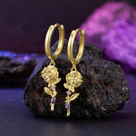Rose Skull Earrings | Gothic Jewelry for Love & Transformation | Wiaugem