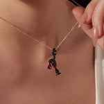 Wiaugem Wine Glass Necklace | Gothic Halloween Jewelry for Mystery &amp; Elegance